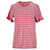 Tommy Hilfiger Camiseta feminina listrada com ajuste relaxado Rosa Viscose Fibra de celulose  ref.1166029