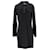 Vestido polo feminino de manga comprida Tommy Hilfiger em algodão preto  ref.1166052