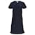 Tommy Hilfiger Damen-T-Shirt-Kleid aus Baumwolle mit Kordelzug aus marineblauer Baumwolle  ref.1166054