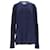 Tommy Hilfiger Mens Essential Organic Cotton Cable Knit Jumper in Navy Blue Cotton  ref.1166117