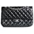 Chanel Schwarze Farbe 2006-2008 Klassische, gefütterte Umhängetasche aus Lammleder mit Klappe  ref.1166287