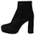 Miu Miu Black suede platform boots - size EU 38.5 (Uk 5.5) Leather  ref.1166295