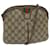 GUCCI GG Supreme Web Sherry Line Shoulder Bag PVC Leather Beige Red Auth yk9505  ref.1166756
