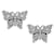 Gucci Crystal Embellished Butterfly Earrings in Silver Silvery Metal  ref.1166914