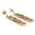 GUCCI RAINBOW CRYSTAL LOVED Drop Earrings Multicolore Metallo  ref.1166915