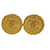Timeless Chanel Logo CC Dourado Banhado a ouro  ref.1166969