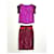 Louis Vuitton Ikonischer Frühling 2011 Pink Bordeaux Lila Seide Polyester Acetat  ref.1166976