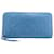 Carteira Louis Vuitton Zippy Azul Couro  ref.1167068