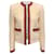 Autre Marque Celine Ivory Boucle Chasseur Jacket with Red Trim Cream Wool  ref.1167792