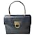 Salvatore Ferragamo Gancini – ikonischer Griff oben Marineblau Leder  ref.1167940