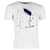 Yves Saint Laurent Camiseta estampada con cuello redondo de algodón blanco de Saint Laurent  ref.1167983