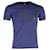 Camiseta con cuello redondo y logo Versace en algodón azul marino  ref.1167984