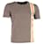 T-shirt Louis Vuitton con dettagli a righe in cotone marrone  ref.1168006