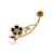 Versace Bracciale a mano con motivo floreale a V da giardino in metallo dorato nero D'oro  ref.1168034