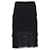 Sandro Fringe Skirt in Black Polyester  ref.1168045