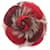 Broche Chanel Camelia en lana roja  ref.1168055