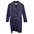 Sandro Paris Hampton Belted Coat in Blue Wool  ref.1168072