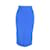 Falda de tubo hasta la rodilla Max Mara en seda azul eléctrico  ref.1168122