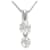 & Other Stories Platinum Two Stone Diamond Necklace Silvery Metal  ref.1168133