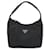 Prada Black Tessuto shoulder bag with front triangle logo Cloth  ref.1168186