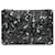 Bolso clutch de cuero estampado negro de Fendi Becerro  ref.1168256