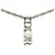 Colar de pingente de placa de logotipo de prata Dior Metal  ref.1168299