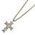 & Other Stories 18k Gold Diamond Cross Pendant Necklace Golden Metal  ref.1168348