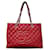 Chanel GST (grande bolsa de compras) Vermelho Couro  ref.1168384