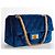 Chanel 2019 MINI VELLUTO BLU TRAPUNTATO 2.55 Reissue 224 borsa con patta Blu navy Gold hardware - vista 2