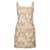 Seltener Chanel 10P Runway Beige Weißes Kleid FR 38 Metallisch Seide Tweed  ref.1168905