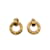 Chanel Clipe de aldrava de porta de argola de metal dourado vintage em brincos  ref.1169751