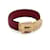 Gucci Vintage Red Leather Belt Bangle Cuff Bracelet Gold Buckle  ref.1169753