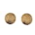 Chanel Vintage Gold Metal Round Embossed Clip On Earrings Golden  ref.1169754