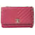Wallet On Chain Portafoglio Chanel rosa alla moda Chevron su catena Pelle  ref.1169931