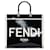 Fendi Noir Medium Sunshine Shopper Cabas Cuir Cuir vernis  ref.1169941