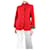 Autre Marque Red boucle jacket - size UK 8 Wool  ref.1170048