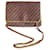 Bolso de mano Dior vintage con cadena Burdeos Lienzo  ref.1170083