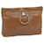 PRADA Pouch Leather Brown Auth bs10446  ref.1170315