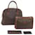 Céline CELINE Macadam Canvas Wallet clutch Hand Bag PVC 4Set Brown Black Auth bs9870  ref.1170344
