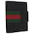 GUCCI GG Canvas Web Sherry Line Day Planner Cover Noir Rouge Vert Auth am5263  ref.1170371