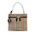 Tan Burberry Haymarket Check Vanity Bag Camel Leather  ref.1171060