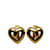 Goldene Dior-Herz-Ohrclips Metall  ref.1171071