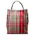 Red Burberry House Check Tote Bag Leather  ref.1171122