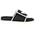 Gucci x Adidas Slide Sandalen aus schwarzem Canvas Leinwand  ref.1171272