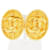 Chanel Clipe CC Em Brincos Dourado Metal  ref.1171290