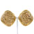 Chanel CC Arabesque Clip On Earrings Golden Metal  ref.1171292