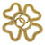 Chanel broche de trevo CC Dourado Metal  ref.1171301