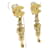 Chanel CC Mademoiselle Doll Dangle Earrings Golden Metal  ref.1171303