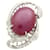 & Other Stories Platinum Ruby & Diamond Ring Silvery Metal  ref.1171320