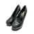 SAINT LAURENT  Heels T.eu 40 leather Black  ref.1171362